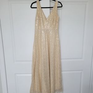 Baltic Born Champagne/Gold Sequin Dress